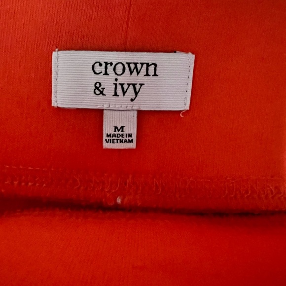 NWT Orange skort Stretchy Size M Crown & Ivy skirt with shorts under it … - Picture 7 of 12